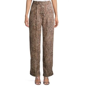 Ronny Kobo | Wide Leg Leopard Print Pants